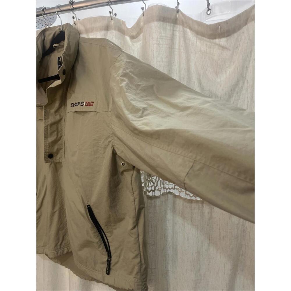 Chaps Ralph Lauren Men's Beige Windbreaker Jacket Large, Size XL - Picture 6 of 9